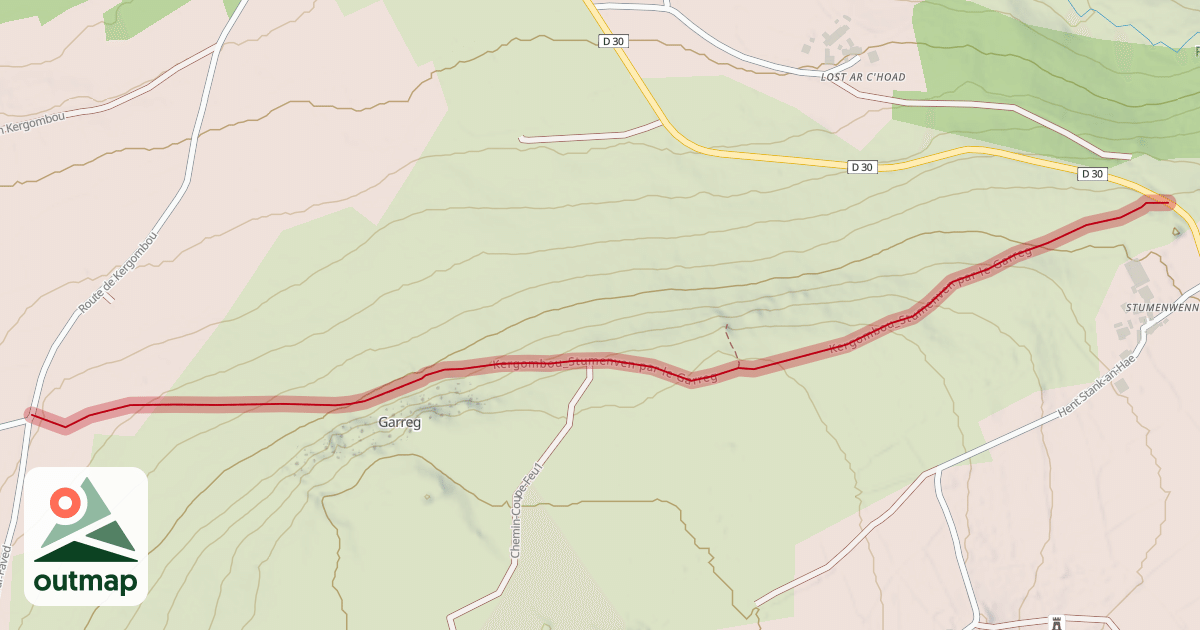 Map of Kergombou_Stumenven par le Garreg