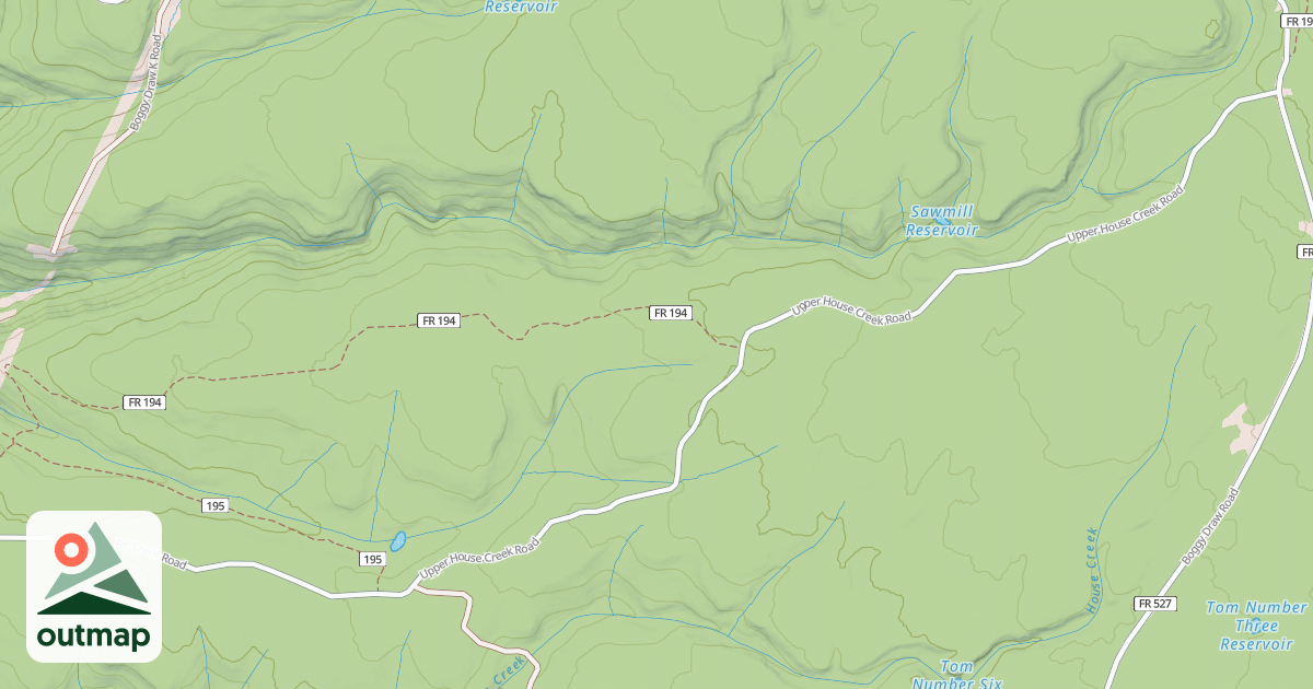 Map of UPPER HOUSE CRK
