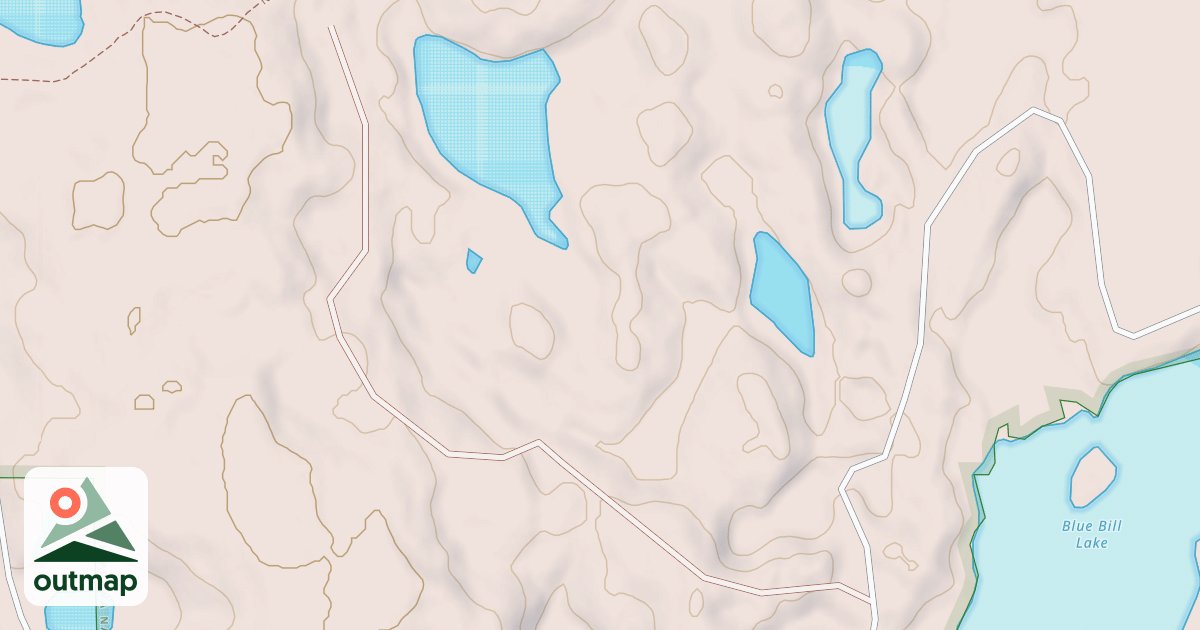 Map of BLUE BILL LAKE ROAD SPUR D