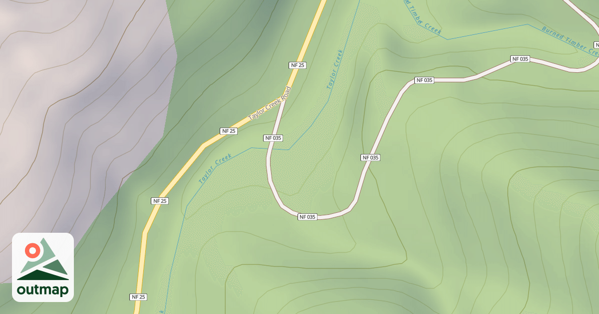 Map of BURNED TIMBER