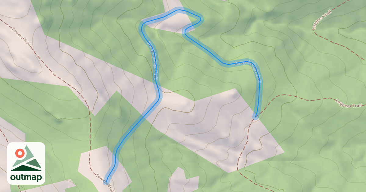 Map of Carey Springs Trail