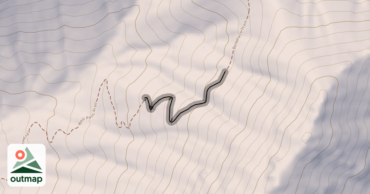 Map of Bell Pass Trail (Alternate)