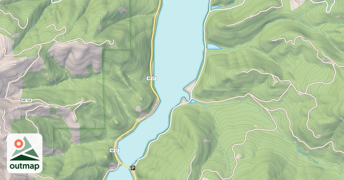 Map of EAST SHORE ROAD