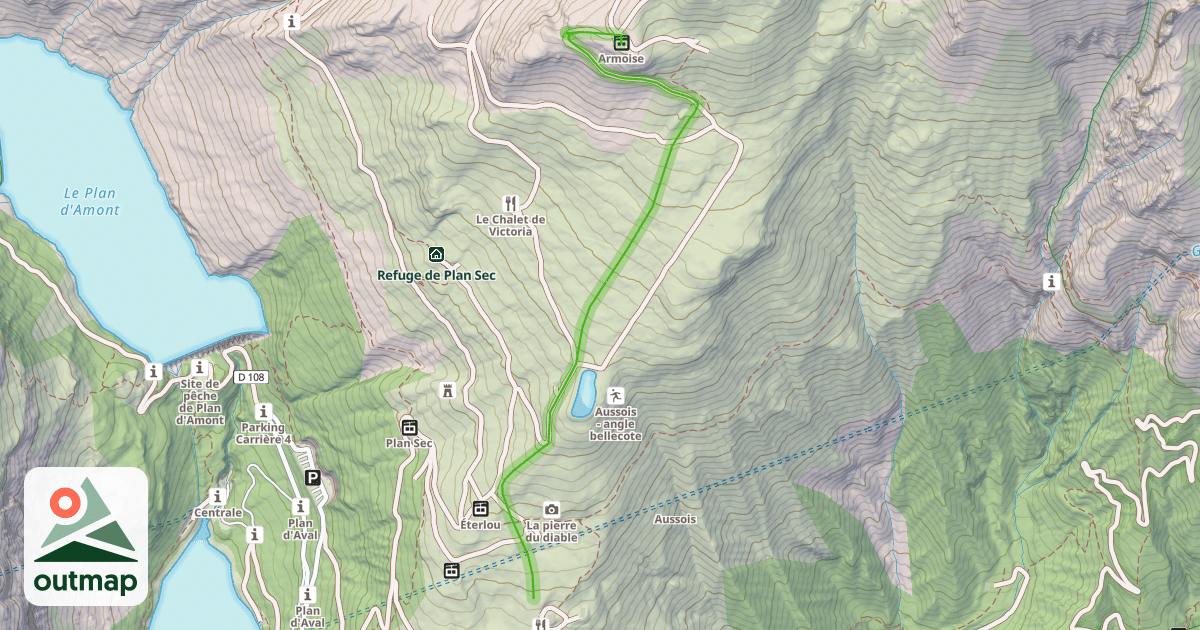 Map of L'Armoise