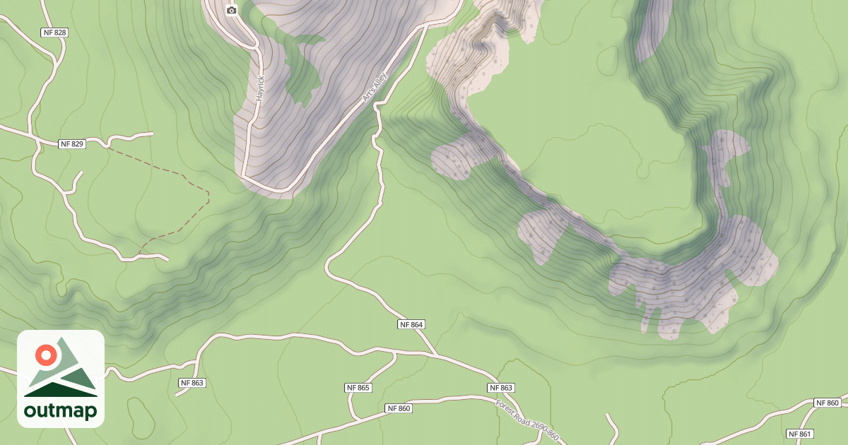 Map of Santiam Pass Ohv Trail #22