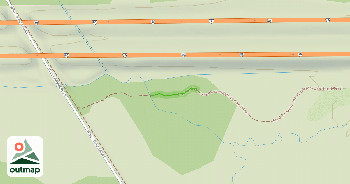 Map of Fred J. Cusimano Westside Overland Trail
