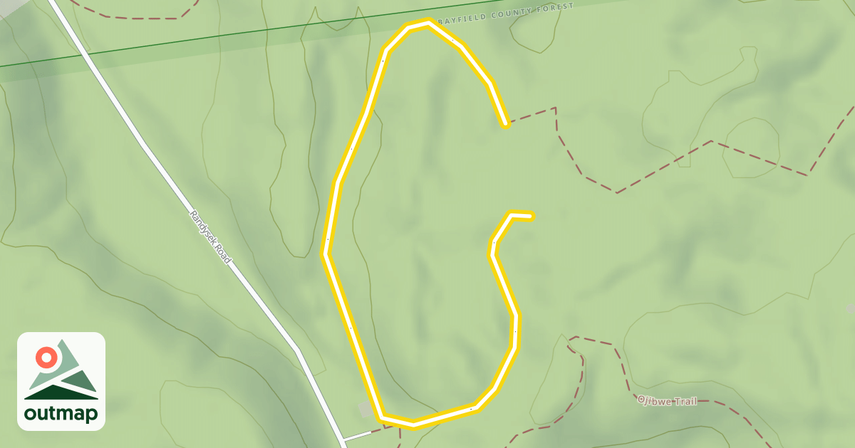 Map of North End Ski Trail