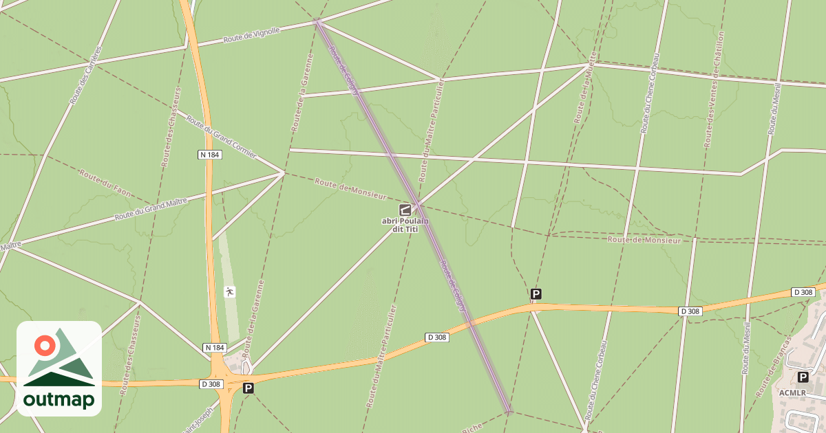 Map of Route de Coligny
