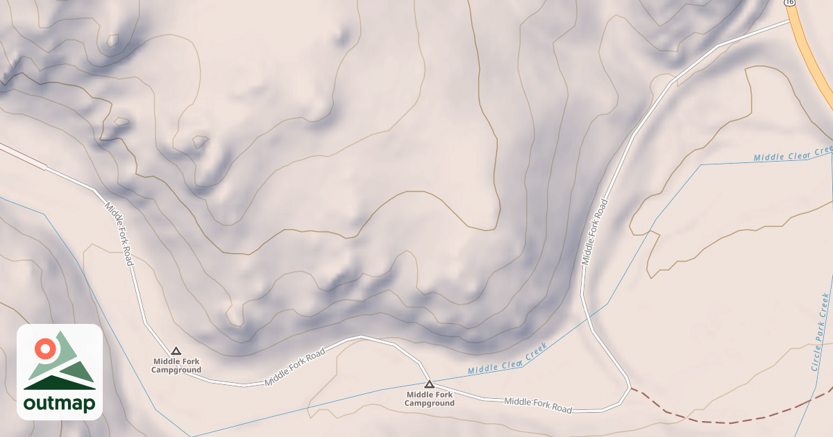 Map of MIDDLE FORK