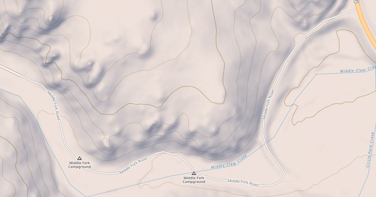 Map preview of MIDDLE FORK