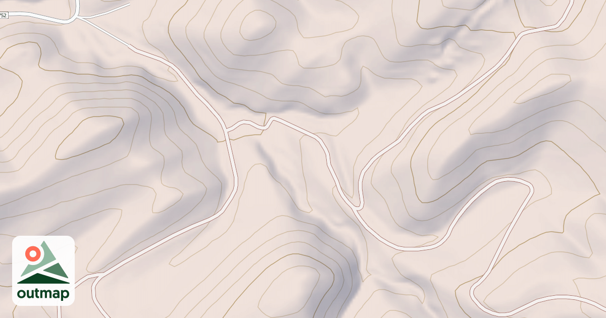 Map of HOOKS BRANCH