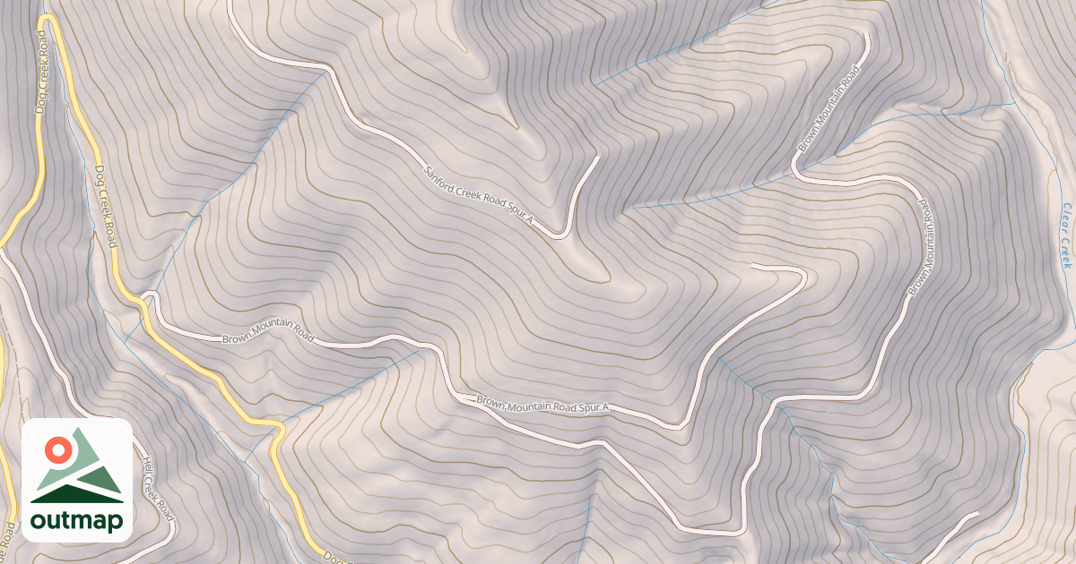 Map of BROWN MTN