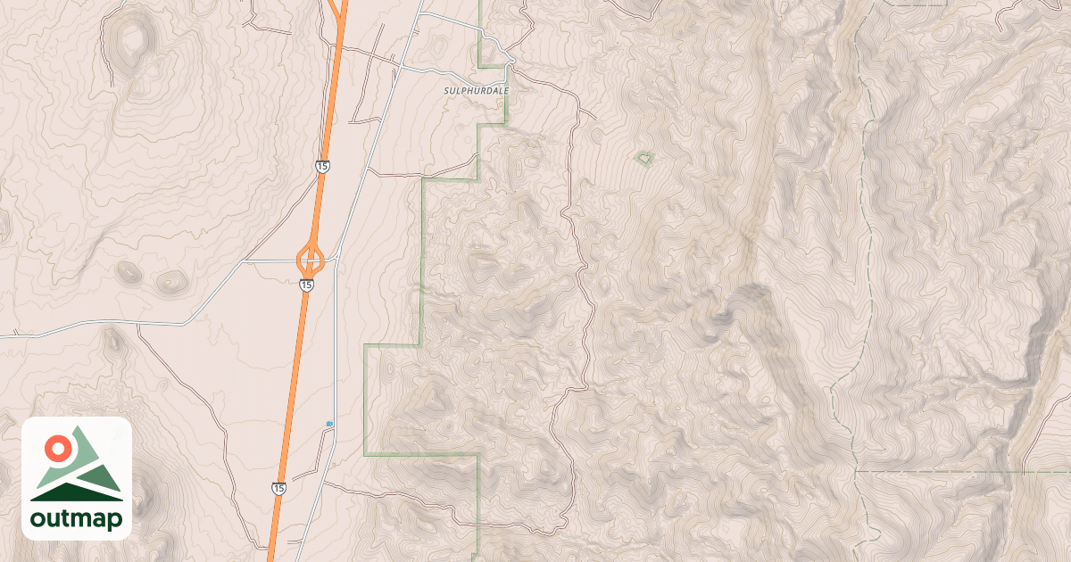 Map of SULPHURDALE-PINE CREEK