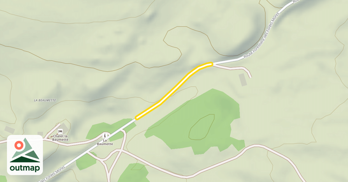 Map of Route Forestière des Forêts Monts