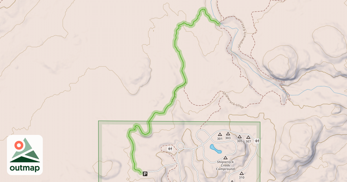 Map of Shipwreck Loop