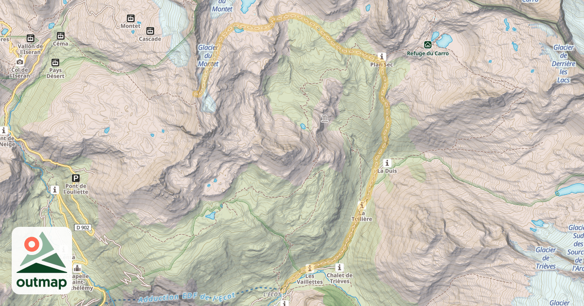 Map of Col de l'Ouille Noire — L'Écot