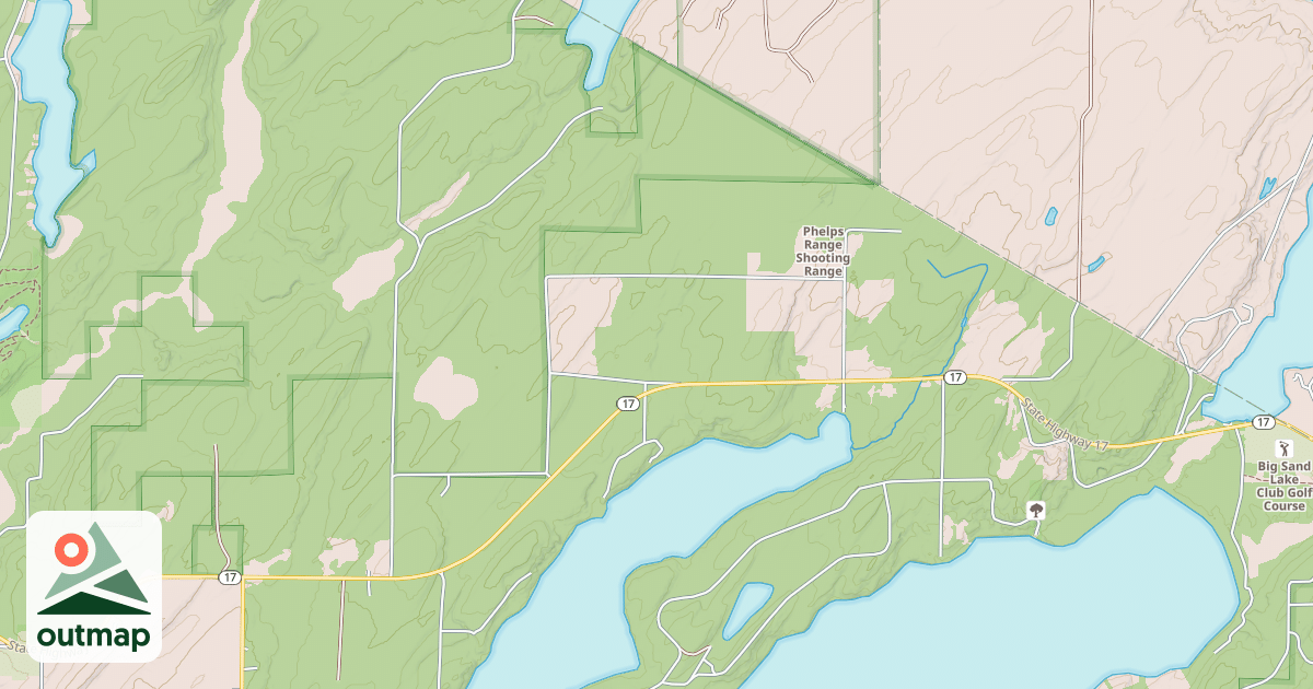 Map of Vilas County Snowmobile