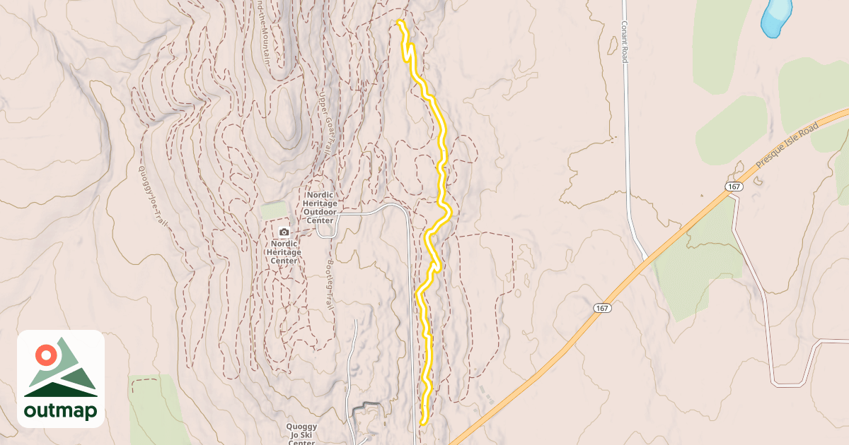 Map of Tom's Return Trail
