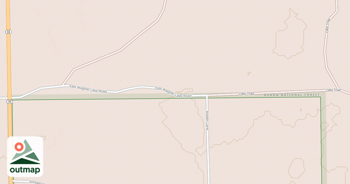 Map of E. WAGNER LAKE RD