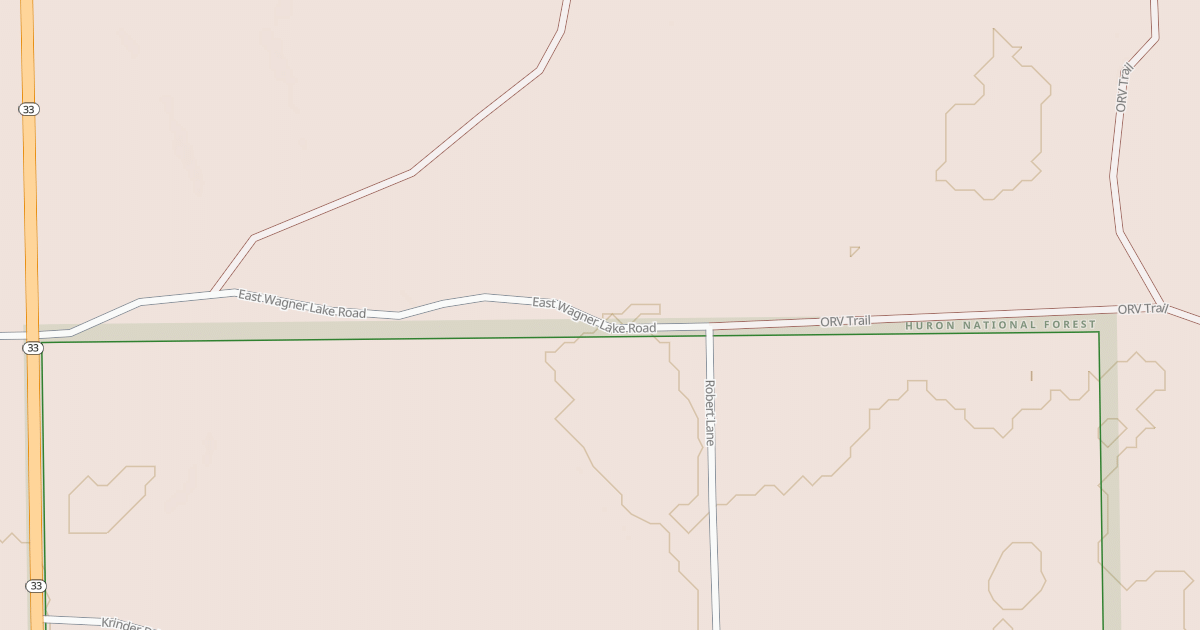 Map preview of E. WAGNER LAKE RD