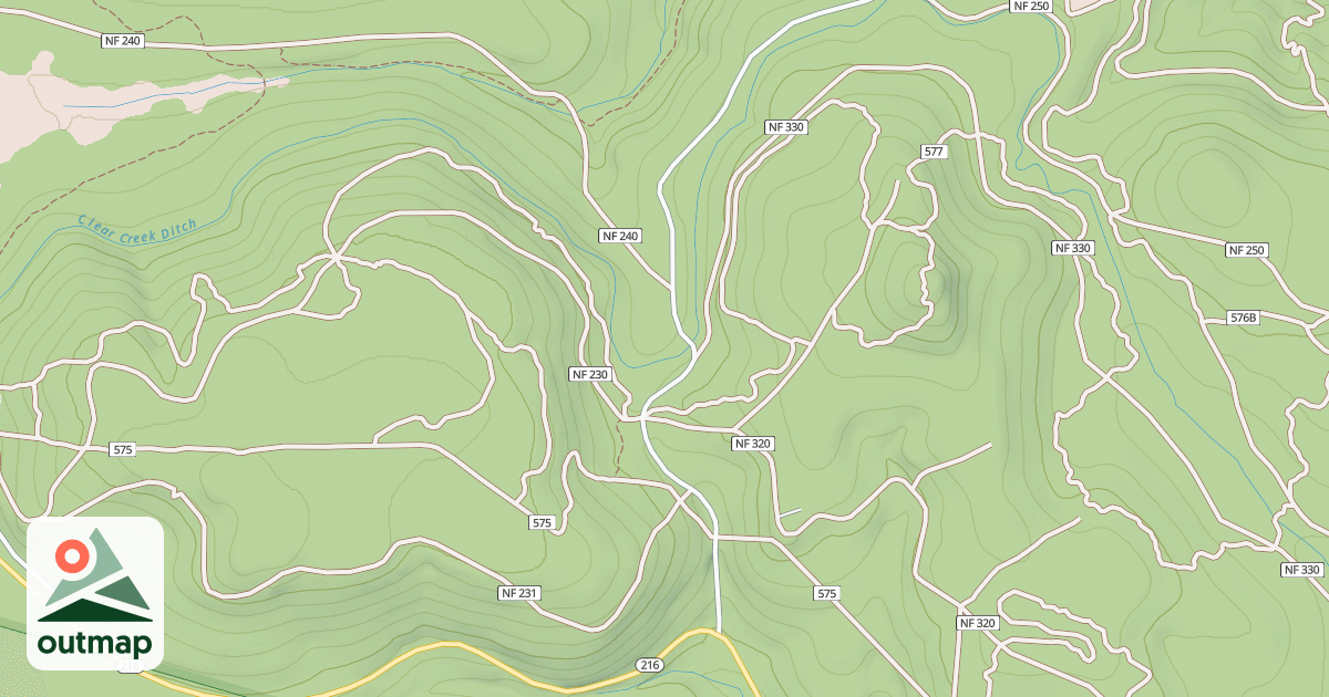 Map of USFS Motor Vehicle Use Map Trails 10447