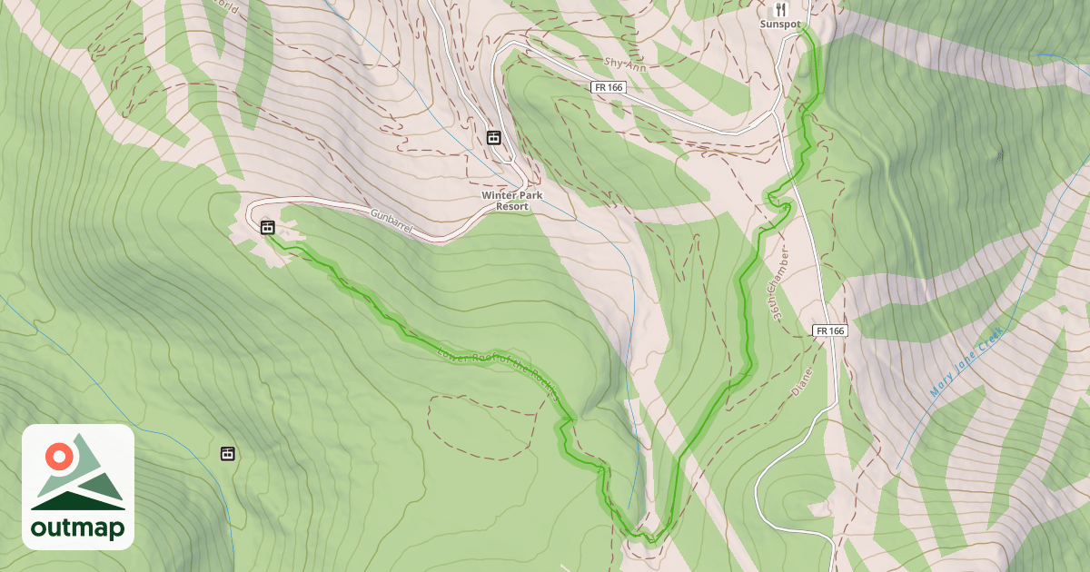 Map of Lower Roof of the Rockies