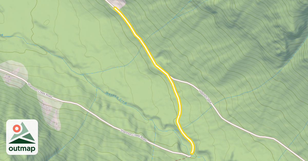 Map of Shannon Creek Road
