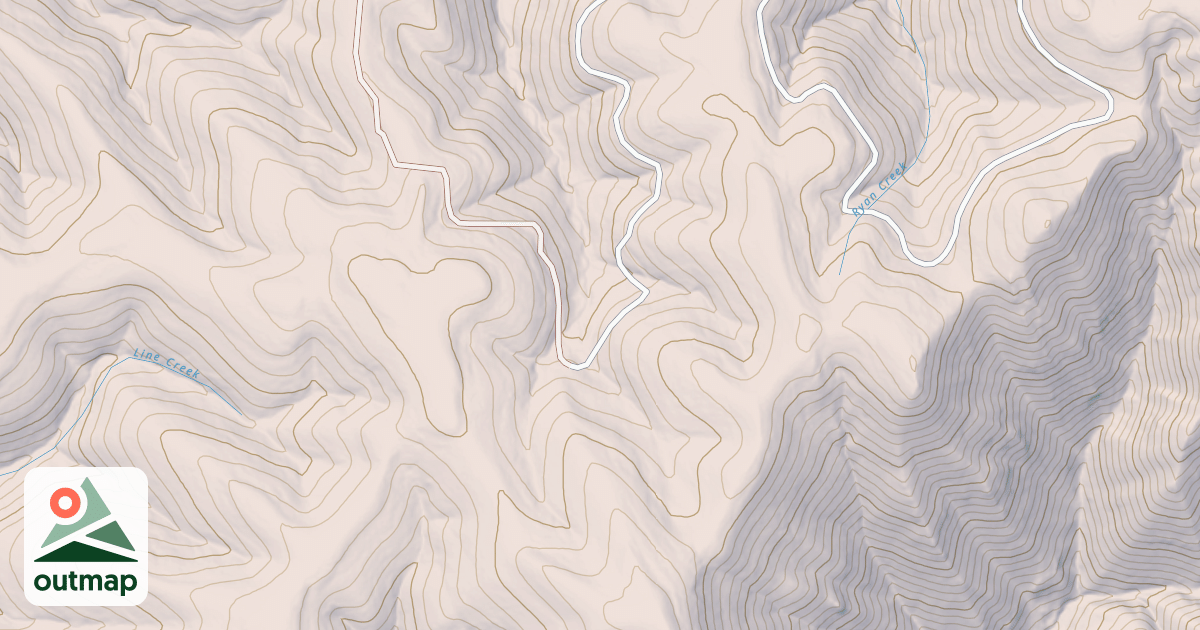 Map of HEAD RYAN CR.