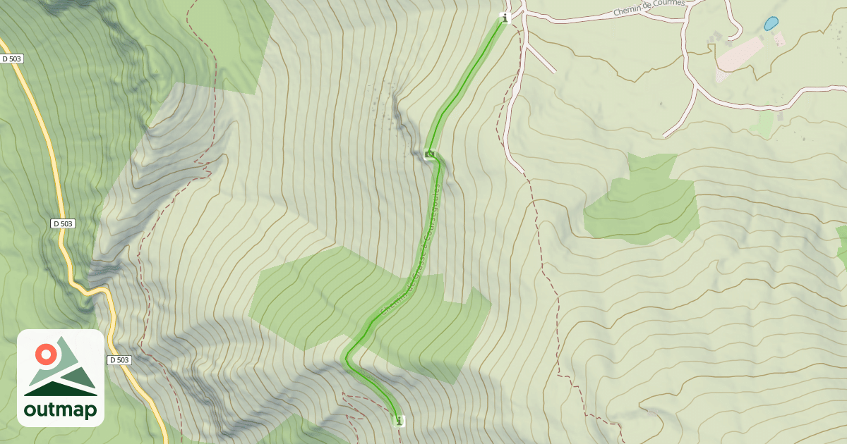 Map of Chemin de Grasse à Coursegoules