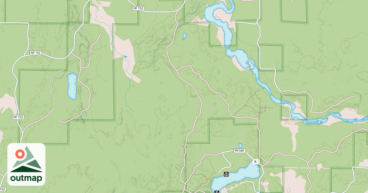 Map of USFS Motor Vehicle Use Map Trails 8261