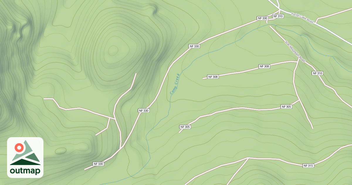 Map of CAMP CREEK RD