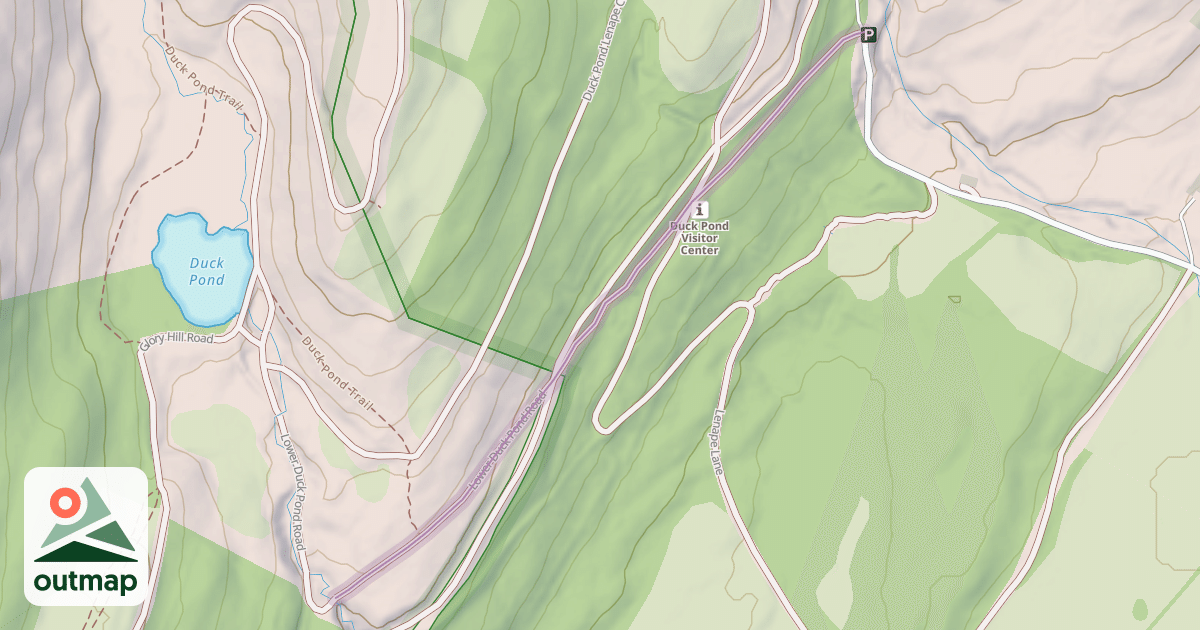 Map of Lower Duck Pond Road