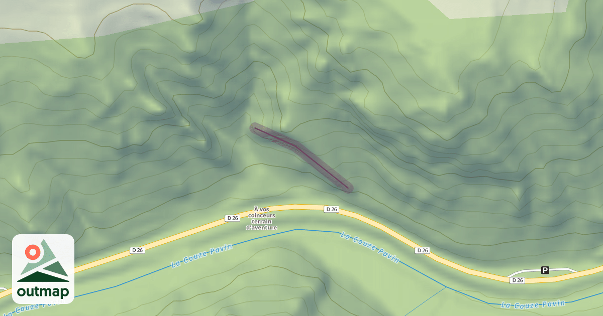 Map of Site d'escalade Saurier secteur du bas