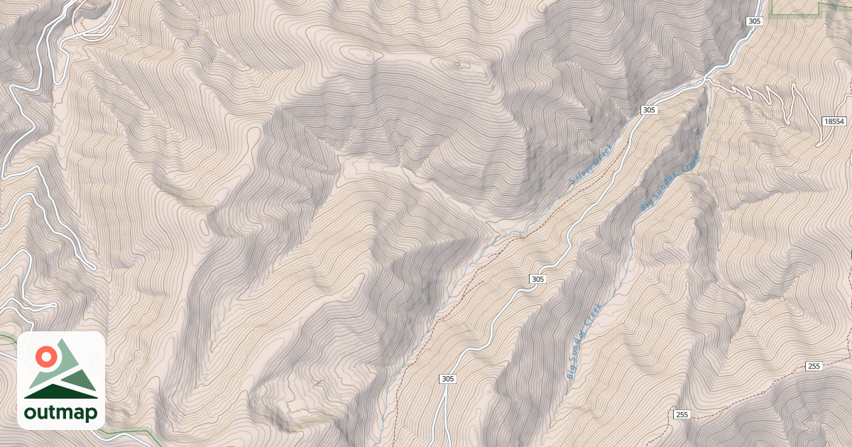 Map of Dominion Peak