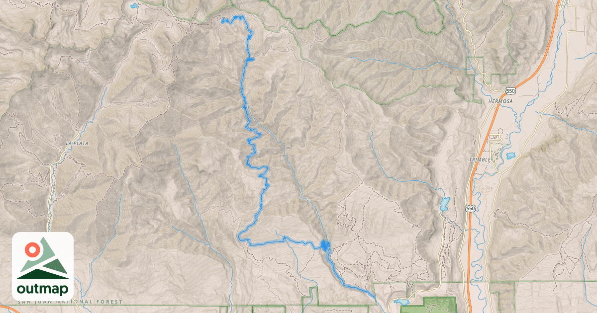 Map of Junction Creek Trail
