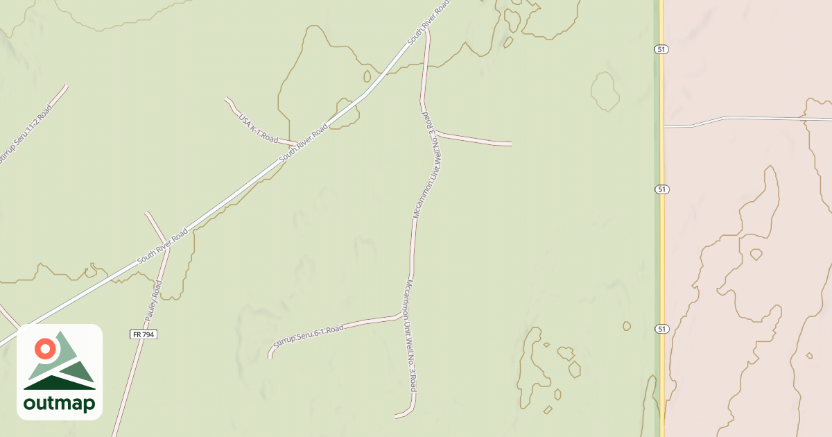 Map of MCCAMMON UNIT WELL NO. 3
