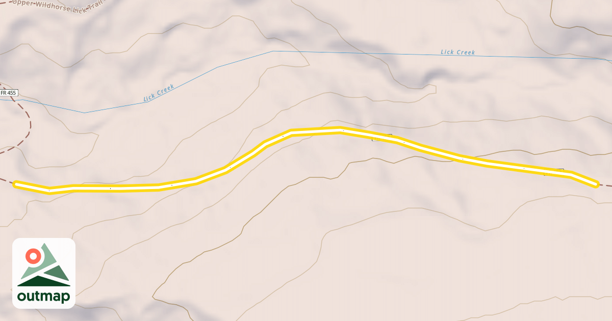 Map of Lower Wildhorse Lick Trail