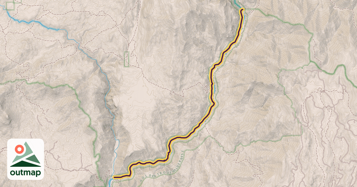 Map of Kern Flat Trail