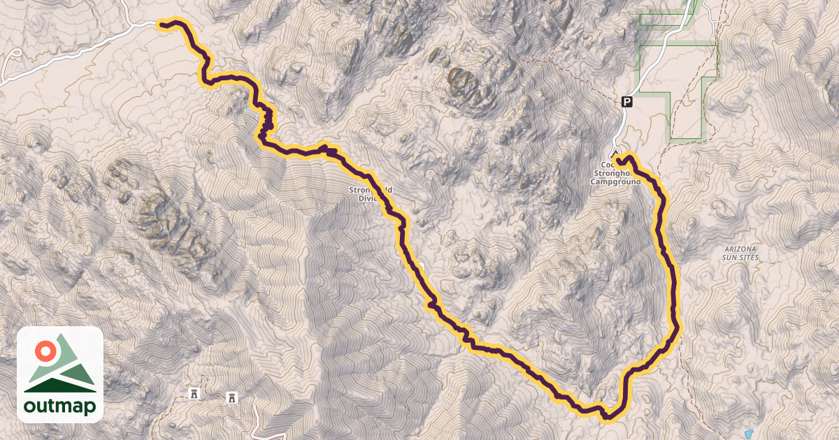 Map of Cochise Trail