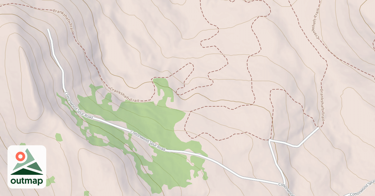 Map of COTTONWOOD SPUR