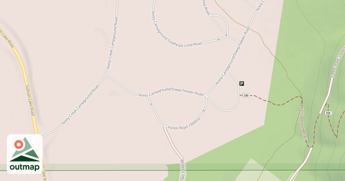Map of NOISY CAMPGOUND / SHEEP FEEDER