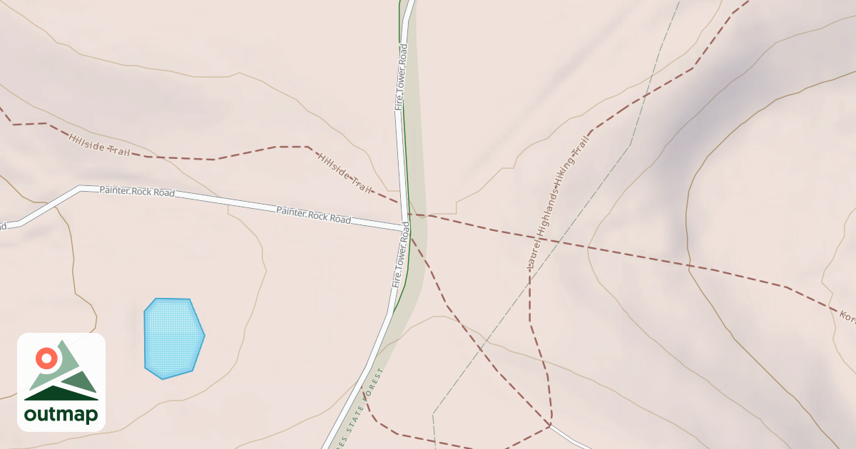 Map of Laurel Highlands Snowmobile Trail (Southern)