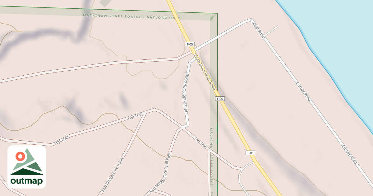 Map of Red Bridge Route