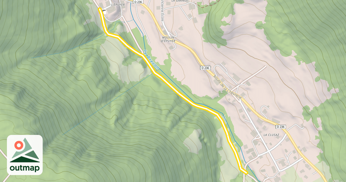 Map of Lac de Vallon