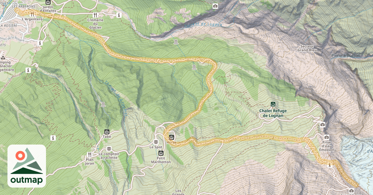 Map of Col du Chardonnet — Argentière