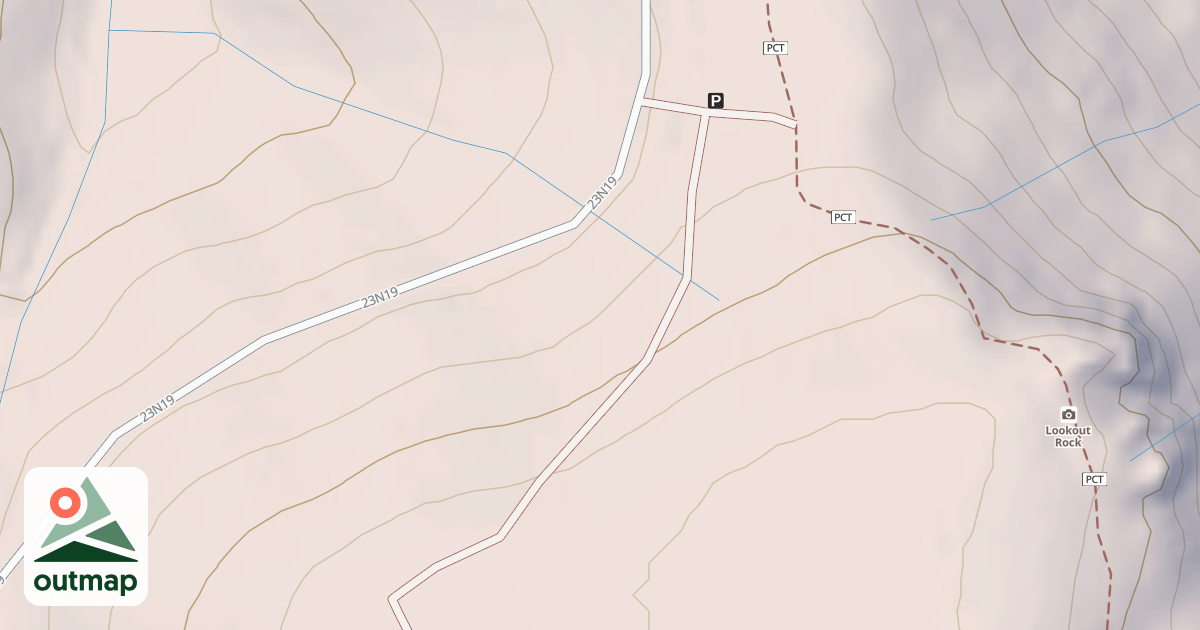 Map of BEAR CR LOOKOUT ROCK SPUR I