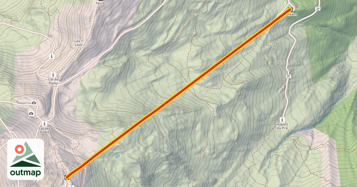 Map of Oursière