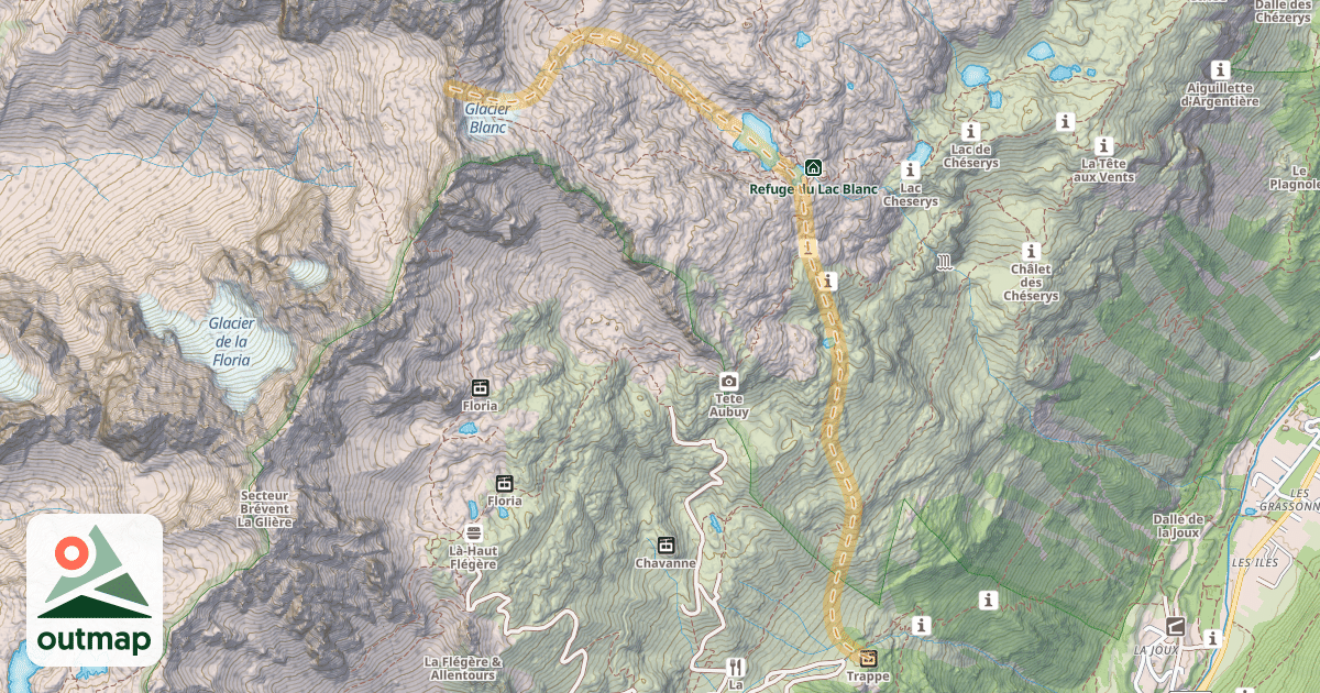 Map of Col des Dards — Pied du Télésiège de la Trappe