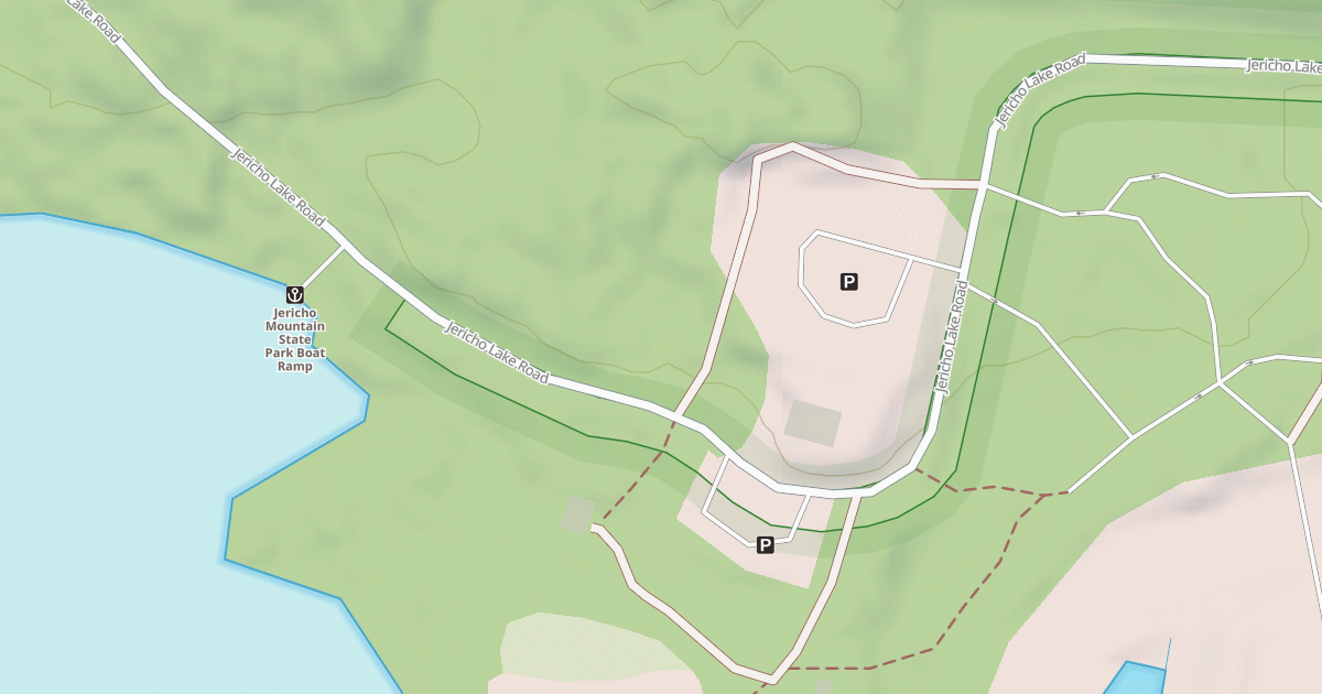 Map preview of Jericho Lake Rd
