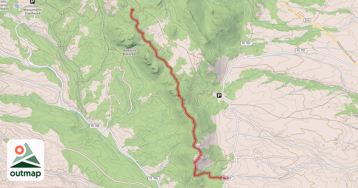Map of Double Black Diamond Trail